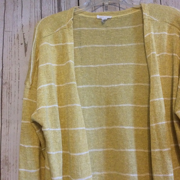 Tribal Jeans Cardigan Yellow & White Womens Sweater Size XL - Picture 4 of 7